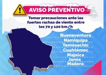 Alerta amarilla ante temporal invernal; rachas de viento podrían superar los 100 km/h
