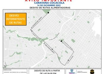 Habrá desvíos intermitentes de rutas de camiones por Caravana Coca-Cola