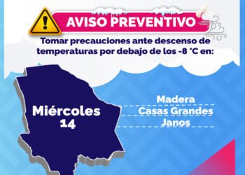 Alertan por descenso de temperaturas durante las próximas 72 horas