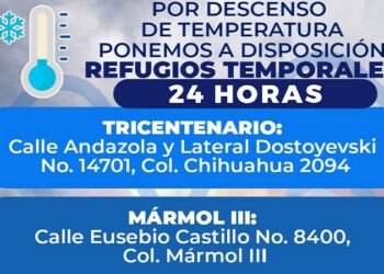 Habilitará municipio refugios temporales las 24 horas