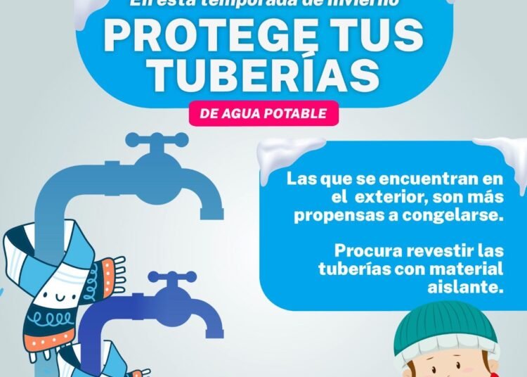 Protege tuberías para evitar congelamiento y roturas ante el frío