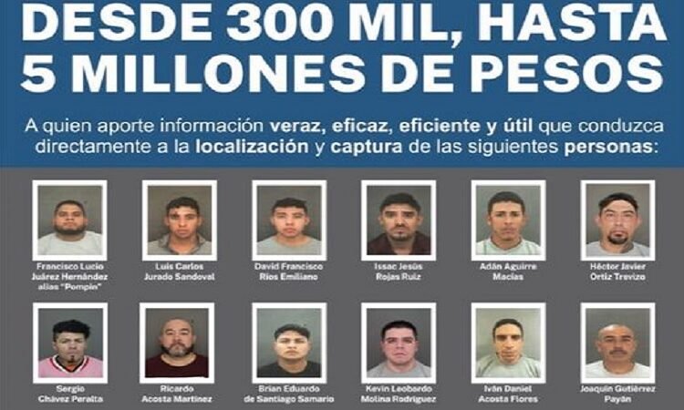 Ofrecen hasta 5 millones de pesos a quién ayude en recaptura de reos fugados