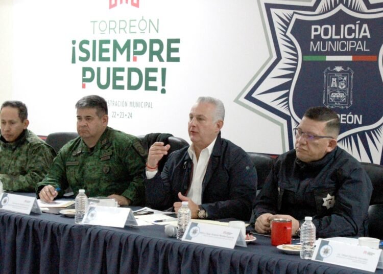 Primera reunión de seguridad en Torreón. Foto: DSPM.