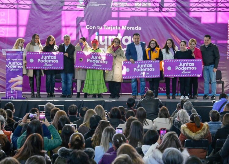 Tarjetas moradas "Juntas Podemos Ahorrar"