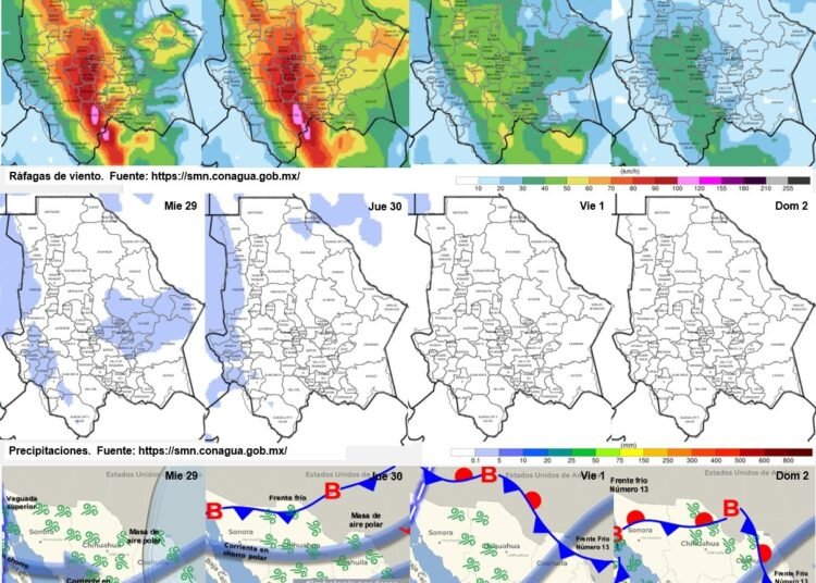 Alerta de Protección Civil por Vientos Fuertes en Gran Parte de la Entidad