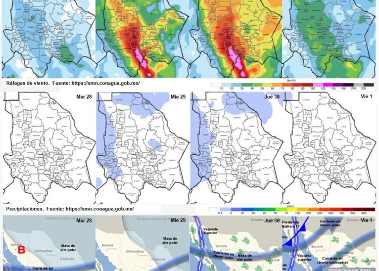 Aviso Preventivo Emitido por la Coordinación Estatal de Protección Civil (CEPC) ante Fuertes Vientos y Posible Caída de Aguanieve en Chihuahua