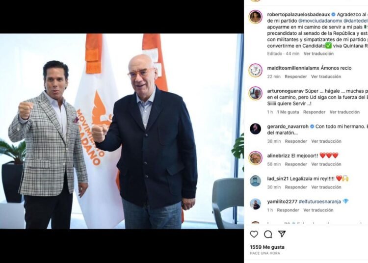 Roberto Palazuelos, precandidato de Movimiento Ciudadano al Senado de México