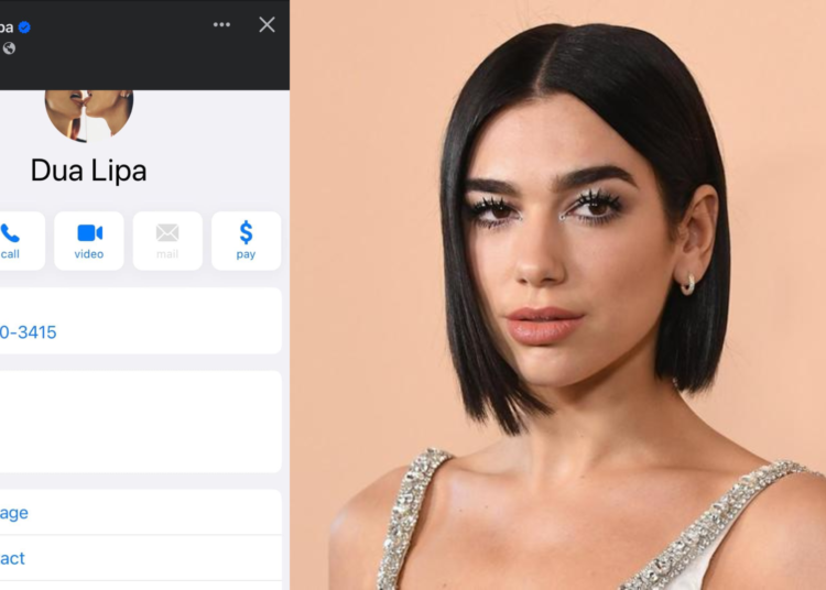 Dua Lipa Sorprende a sus Fans al Publicar su Número de Teléfono en Redes Sociales