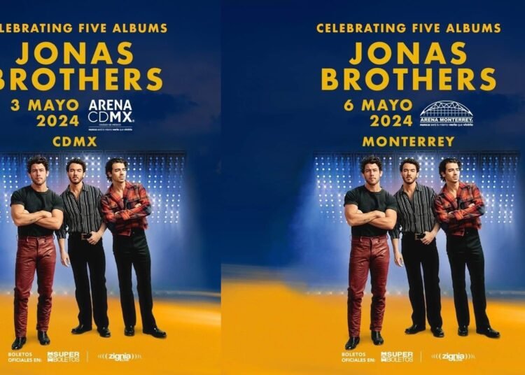 ¡Los Jonas Brothers Anuncian su Regreso Triunfal a México con la Gira «Five Albums, One Night»!