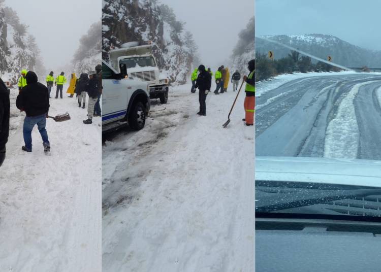 Emite Protección Civil Estatal Aviso Preventivo por Cierre de Tramos Carreteros debido a Nevadas en la Región Noroeste