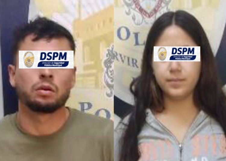 «A disposición de Fiscalía pareja detenida en Hyundai con reporte de Robo»