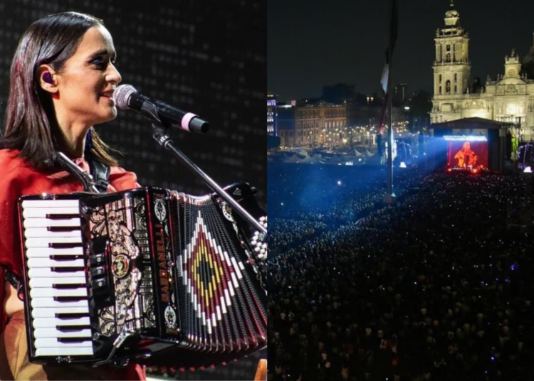 Julieta Venegas canta a más de 80,000 personas en el Zócalo de la Ciudad de México