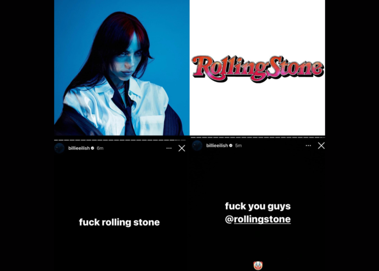 Billie Eilish critica a Rolling Stone por filtrar el tracklist de su nuevo álbum