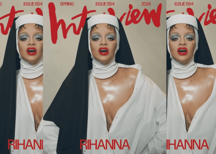 Rihanna desata controversia con portada de revista vestida como monja sexy