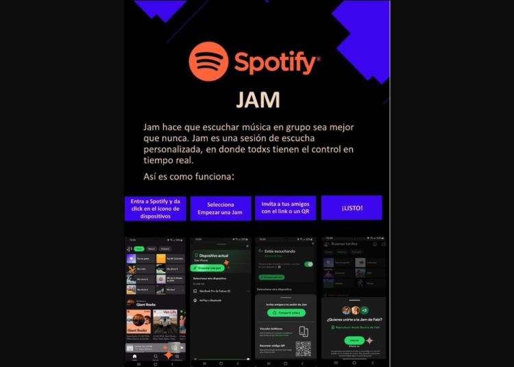 Spotify revoluciona la experiencia musical con «Jam»: ¡Escucha en grupo hasta con 32 amigos!