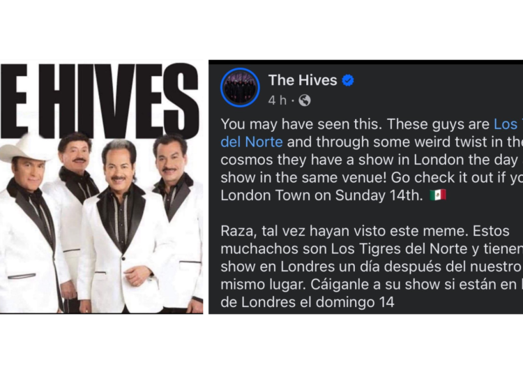 The Hives se unen a Los Tigres del Norte en un espectáculo explosivo en Londres