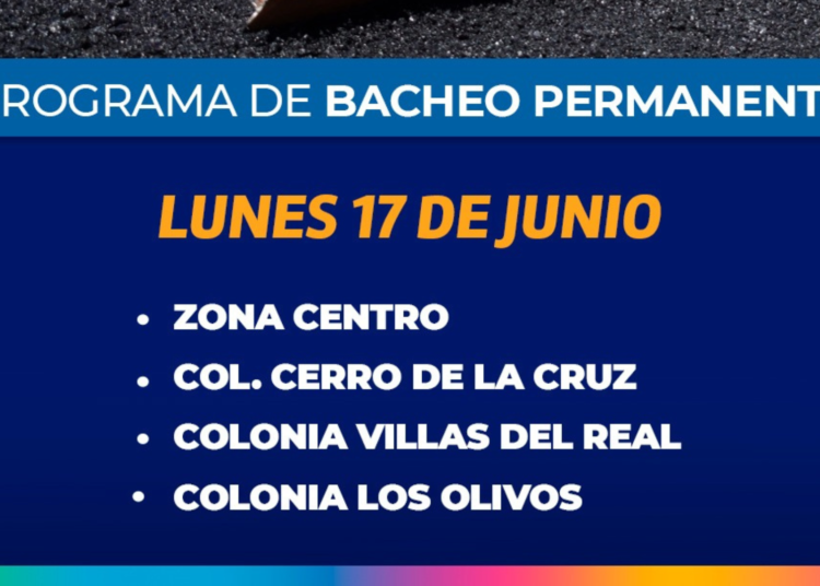 Cuadrillas de Bacheo Trabajarán en Diferentes Zonas de Chihuahua Este Lunes