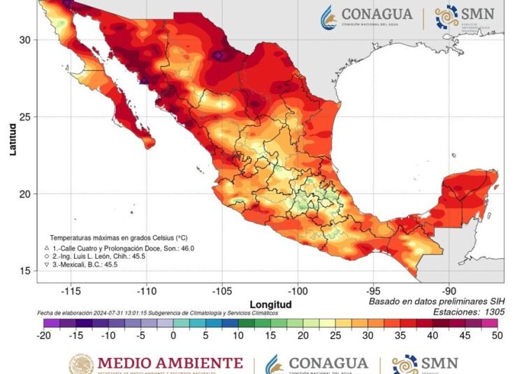 Ola de Calor: Norte de México alcanza más de 45°C