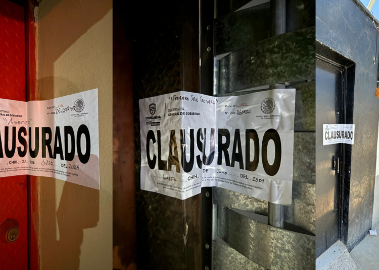 Clausura Gobernación Estatal 16 establecimientos en la última semana