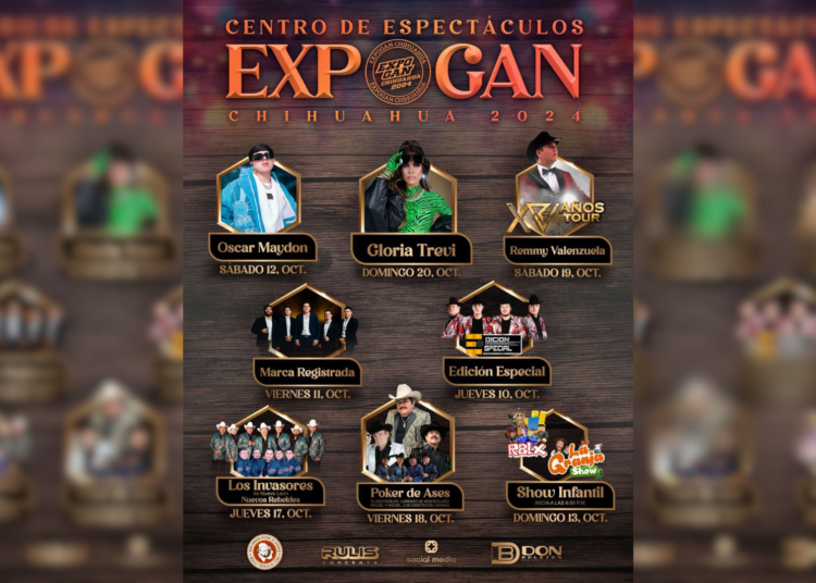 Cartelera del Centro de Espectáculos EXPOGAN 2024