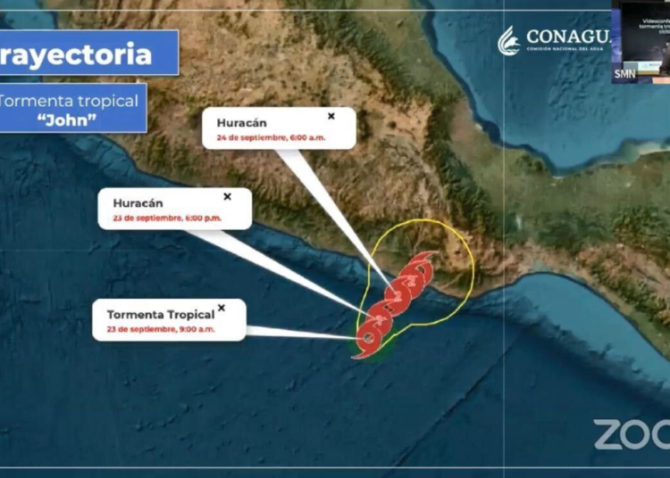 Huracán John se Intensifica a Categoría 1 y Afectará el Sur de México