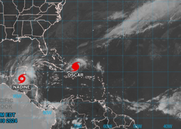 Nadine se degrada a Depresión Tropical al suroeste de Chetumal