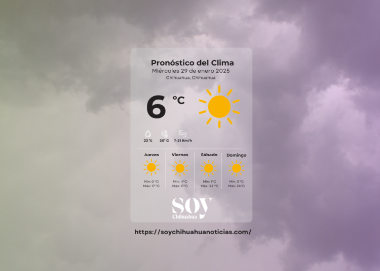 Clima en Chihuahua: miércoles 29 de enero de 2025