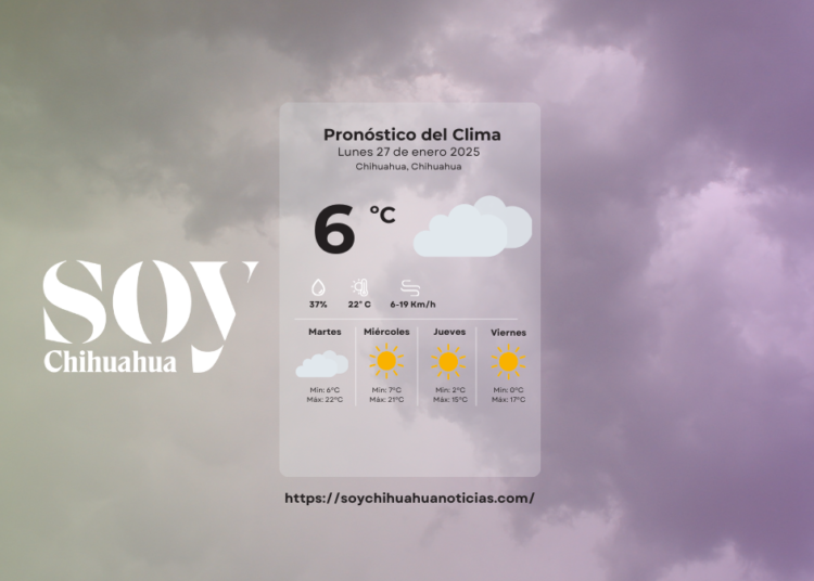 Clima para este lunes 27 de enero en Chihuahua