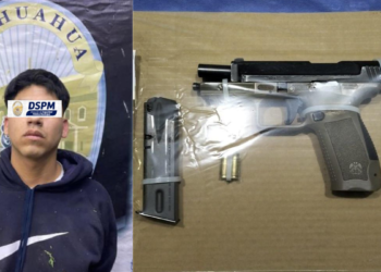 Detienen a joven con armas de fuego y presunto cristal en Chihuahua