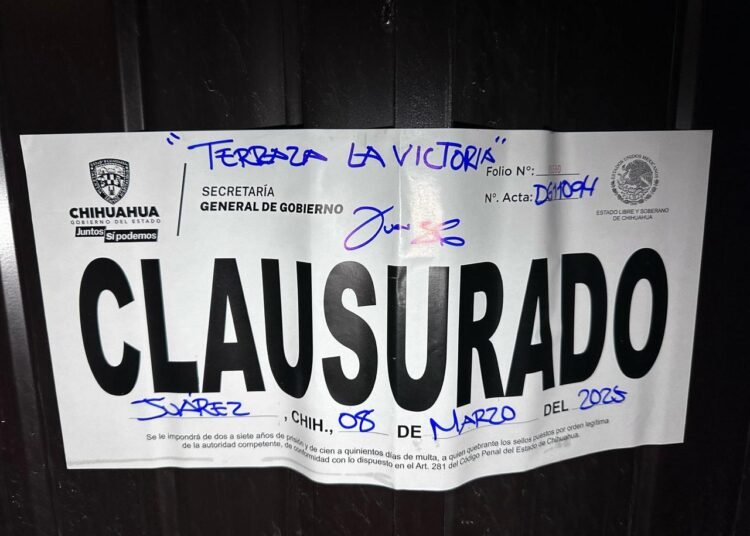 Gobernación Estatal realiza 298 inspecciones y clausura 16 establecimientos en una semana