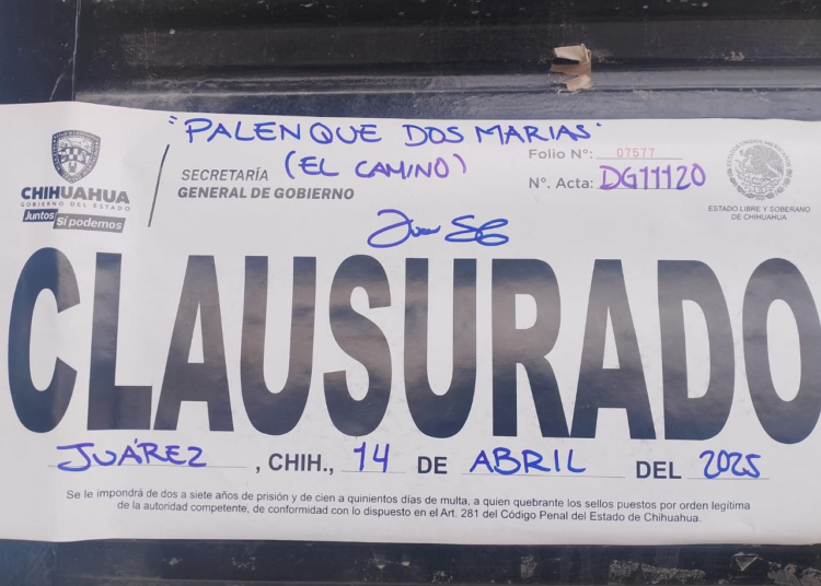 Clausura Gobernación Estatal 14 establecimientos en una semana por diversas irregularidades