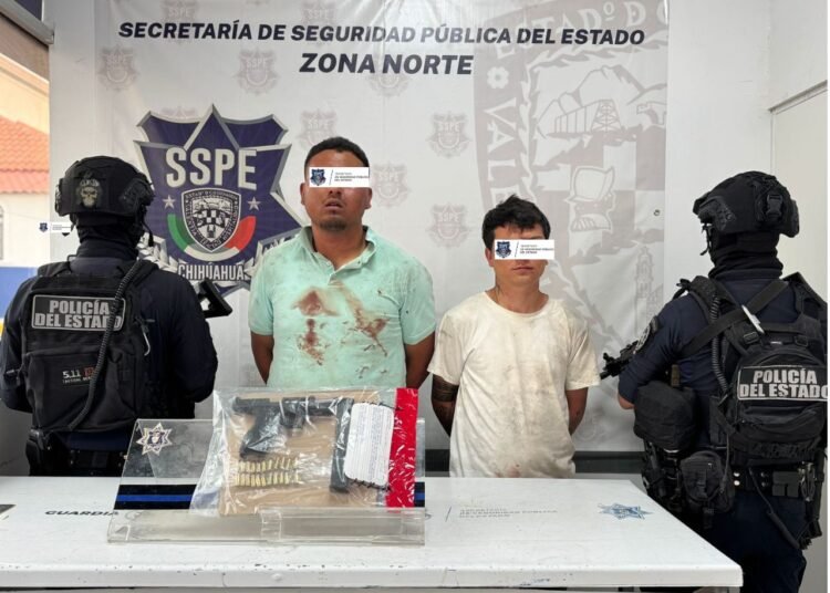 Detiene SSPE a dos hombres por secuestro y portación de arma en Ciudad Juárez