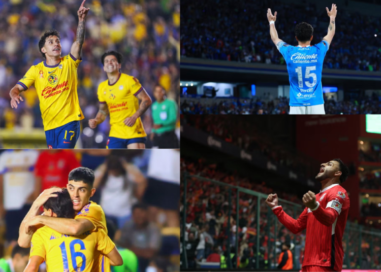 Definidas las Semifinales del Clausura 2025: Toluca vs Tigres y América vs Cruz Azul