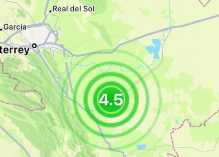 Sismo de magnitud 4.5 sacude el noreste de Nuevo León