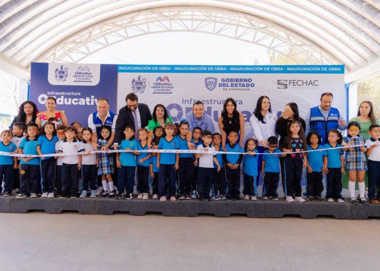 Inaugura alcalde Bonilla domo en Jardín de Niños Suave Patria