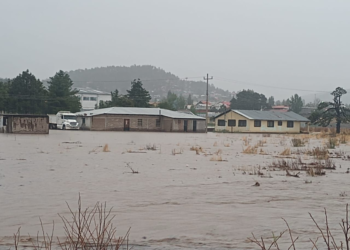Atienden Protección Civil y Cruz Roja inundaciones en Creel