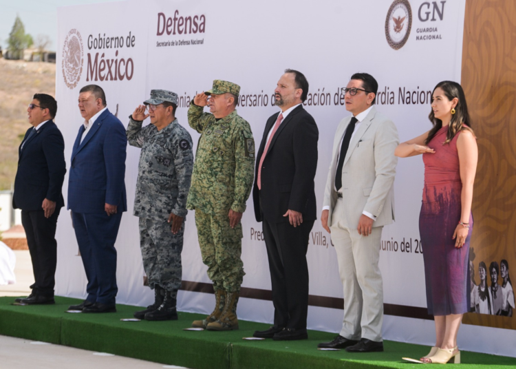 Conmemoran sexto aniversario de la Guardia Nacional con participación del Gobierno del Estado