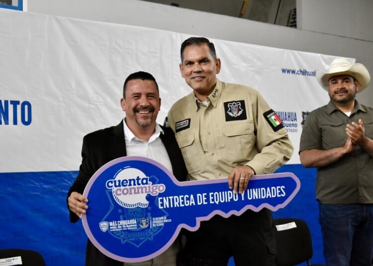 Refuerza SSPE Seguridad en Madera con Entrega de Patrullas y Equipamiento Policial