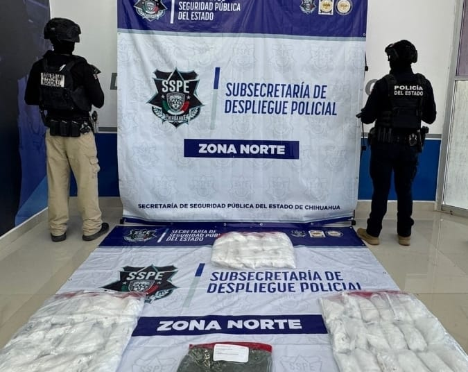 Policía del Estado incauta más de 26 kilos de cristal en Ciudad Juárez