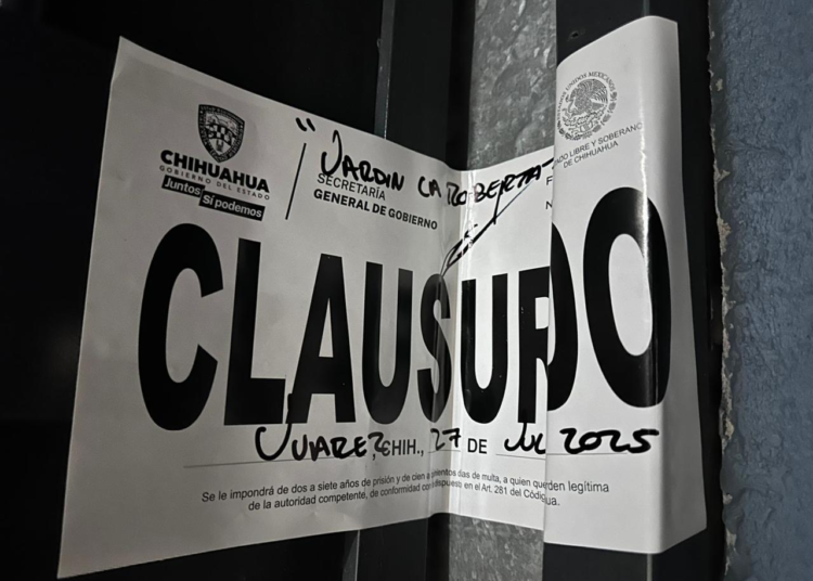 Realiza Gobernación Estatal 282 inspecciones y clausura 19 establecimientos en una semana