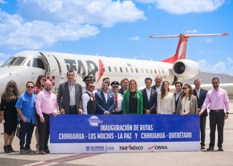 Maru Campos inaugura nuevas rutas aéreas desde Chihuahua a Querétaro y Los Mochis-La Paz
