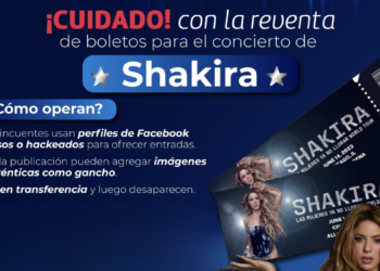 Alerta Policía Cibernética por fraudes en reventa de boletos para concierto de Shakira
