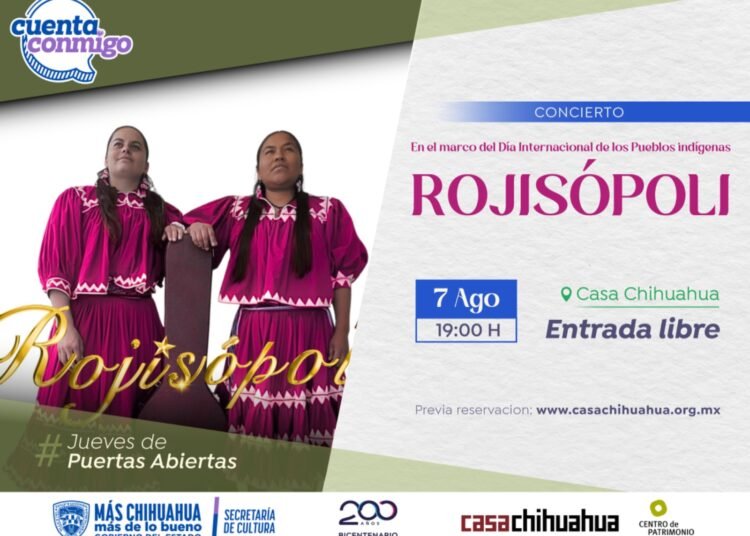 Rojisópoli celebra la identidad rarámuri con música en el Día Internacional de los Pueblos Indígenas