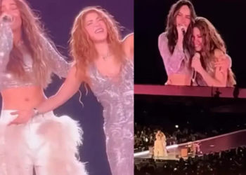 Shakira y Belinda sorprenden al cantar juntas en el Estadio GNP