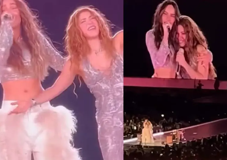 Shakira y Belinda sorprenden al cantar juntas en el Estadio GNP
