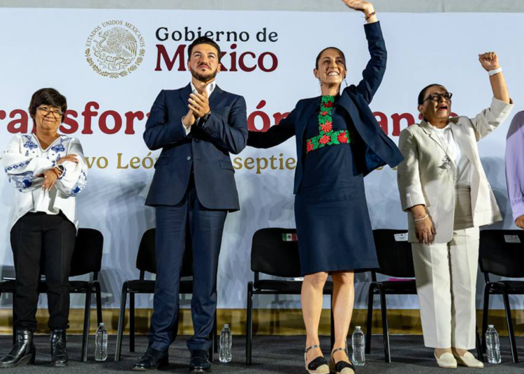 Sheinbaum anuncia construcción del tren Saltillo–Nuevo Laredo en su visita a Nuevo León