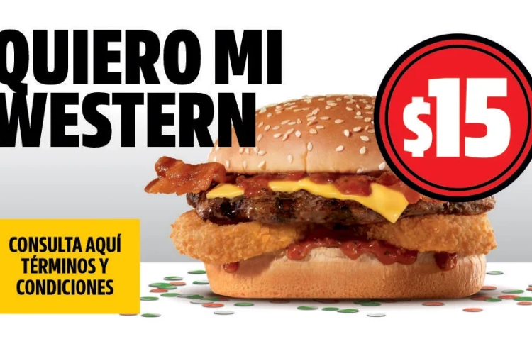 Carl’s Jr. celebra el 15 de septiembre con hamburguesas Western Bacon a 15 pesos