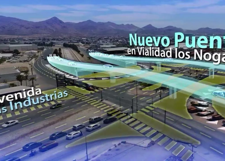 Reducen a dos carriles la Vialidad Los Nogales por construcción de paso superior