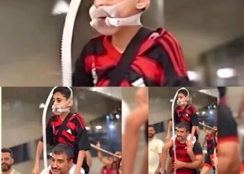 🔵 Padre conmueve al acompañar a su hijo con respirador para cumplir su sueño de ver al Flamengo