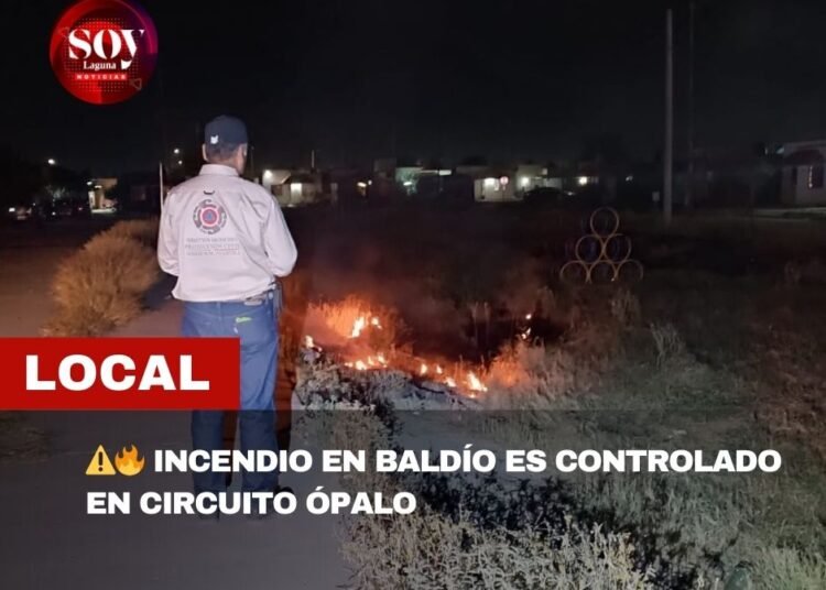 CONTROLAN INCENDIO EN BALDÍO DEL CIRCUITO ÓPALO